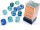 Chessex Nebula Oceanic/gold 16mm d6 Dice Block (12 dice)