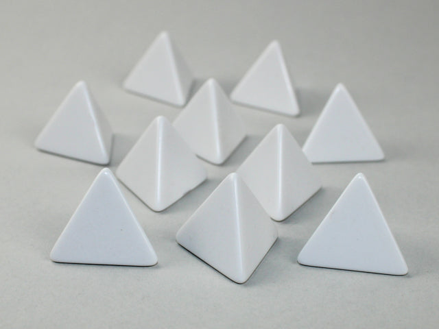 Chessex Opaque Polyhedral Bag of 10 Blank 4-sided dice