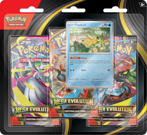 Pokémon TCG: Mega Evolution 1 - Poke Blister 3-Pack: Psyduck (Max 1/kund!)