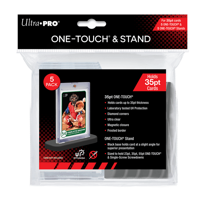 Ultra Pro Specialty Holder - UV One Touch Magnetic Holder 35PT & Stands (5-pack)