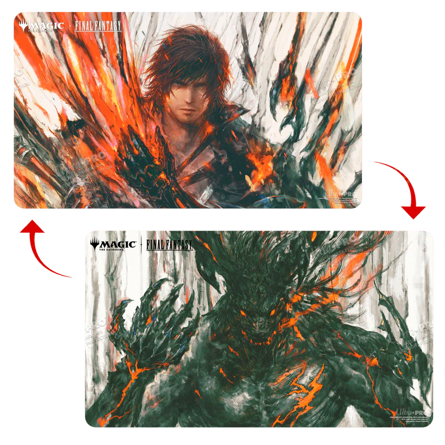 Ultra Pro Magic: The Gathering®—FINAL FANTASY™ Clive, Ifrit’s Dominant / Ifrit, Warden of Inferno Double-Sided Playmat