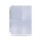 Ultra Pro 4-Pocket Pages Platinum - Toploader/Booster Secure Pages