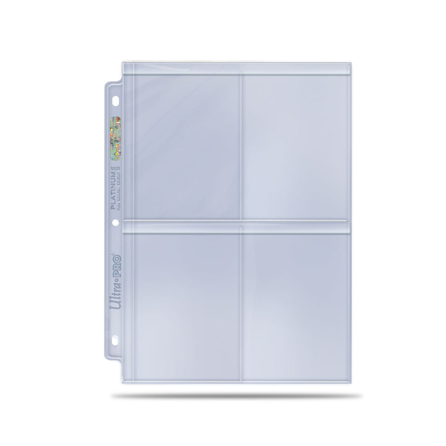 Ultra Pro 4-Pocket Pages Platinum - Toploader/Booster Secure Pages