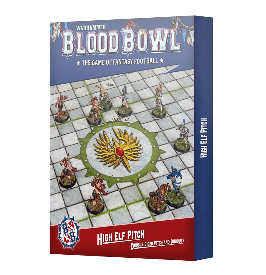 Warhammer Blood Bowl - High Elf Pitch: Double-sided Pitch and Dugouts