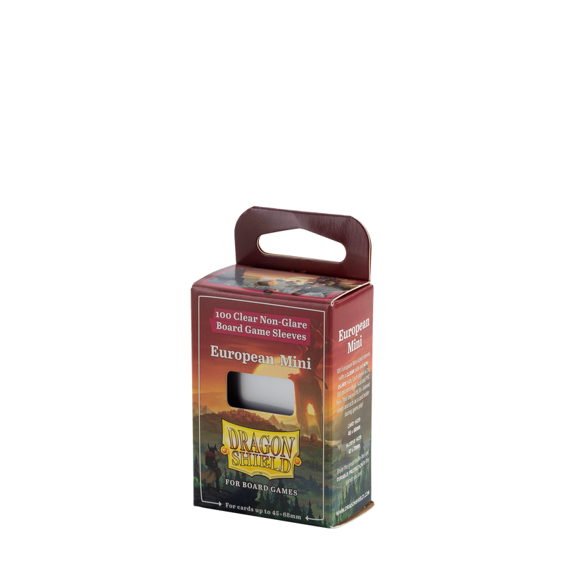 Dragon Shield Board Game Sleeves: European Mini - Clear/Non-Glare