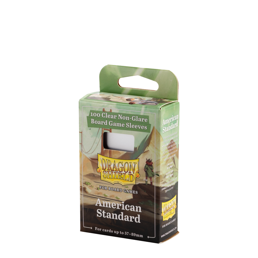 Dragon Shield Board Game Sleeves: American Standard - Clear/Non-Glare