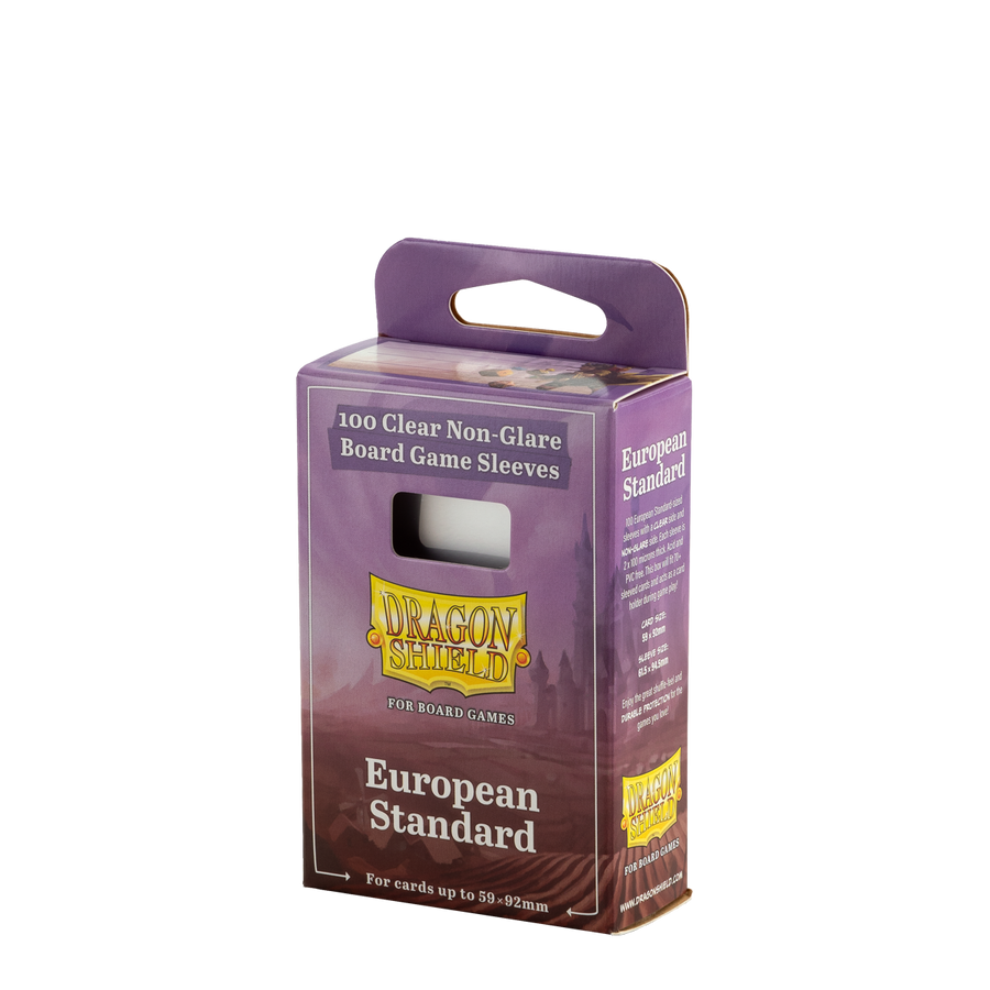 Dragon Shield Board Game Sleeves: American Standard - Clear/Non-Glare