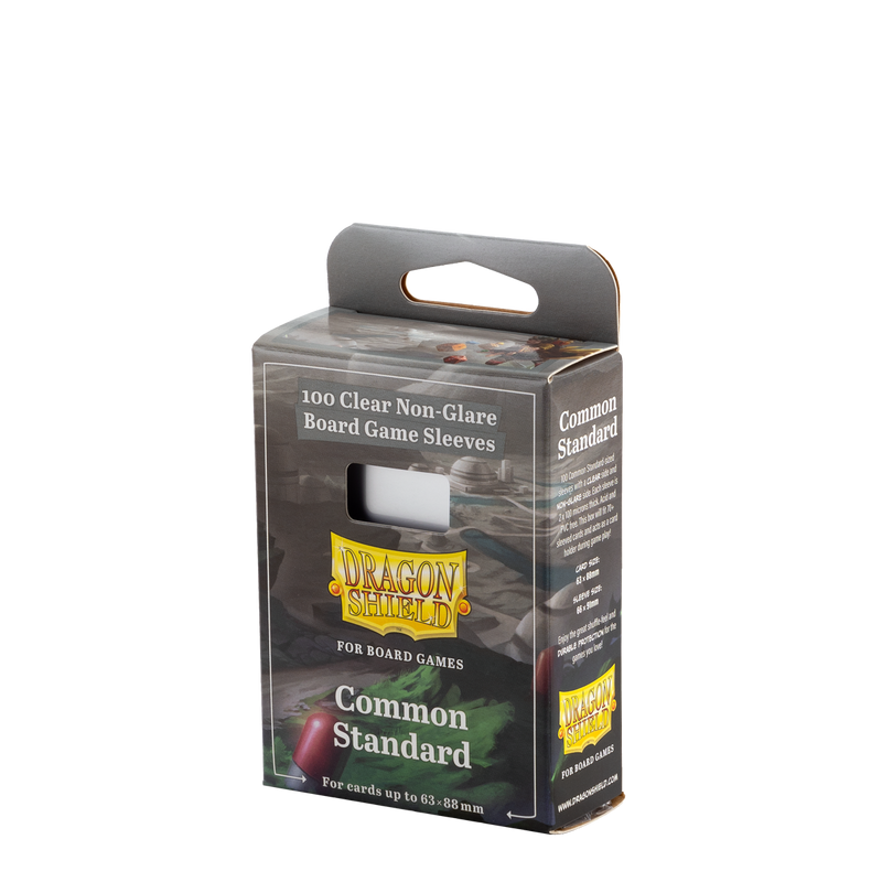 Dragon Shield Board Game Sleeves: Common Standard - Clear/Non-Glare