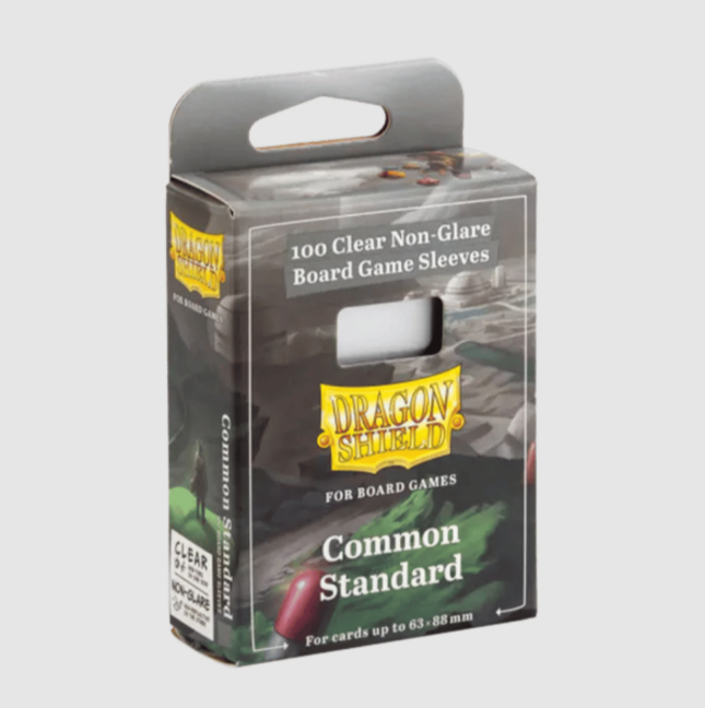 Dragon Shield Board Game Sleeves: Common Standard - Clear/Non-Glare