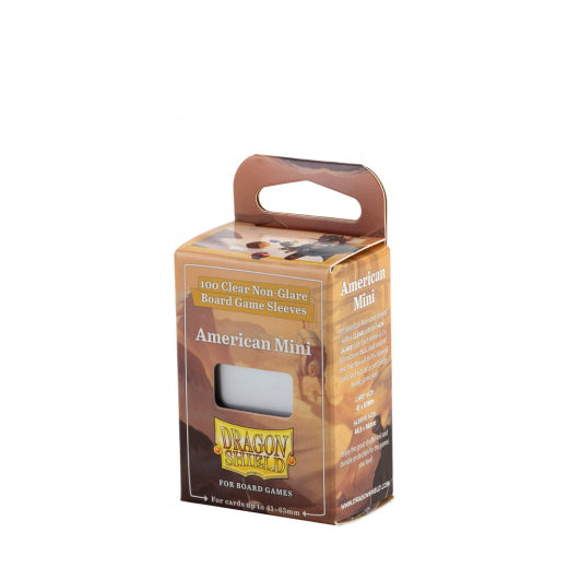 Dragon Shield Board Game Sleeves: American Mini - Clear/Non-Glare