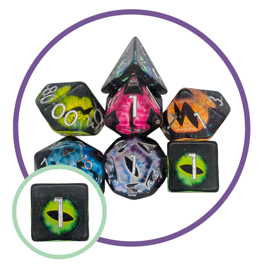 Mystery Dice Goblin - Dragon Eye Eldritch Inclusion RPG Dice Set