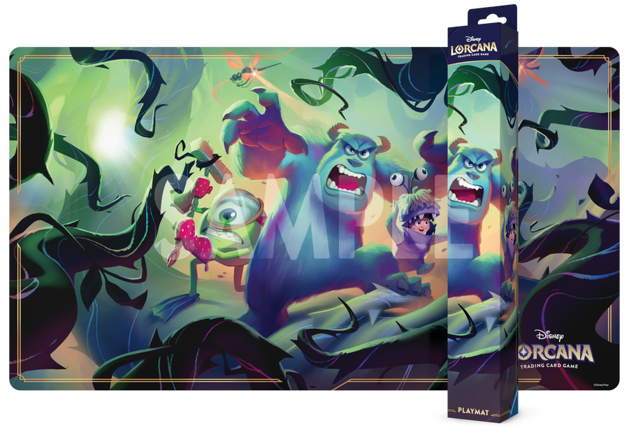 Disney Lorcana: Attack of the Vine! Playmat Mike Wazowski, Sulley, and Boo