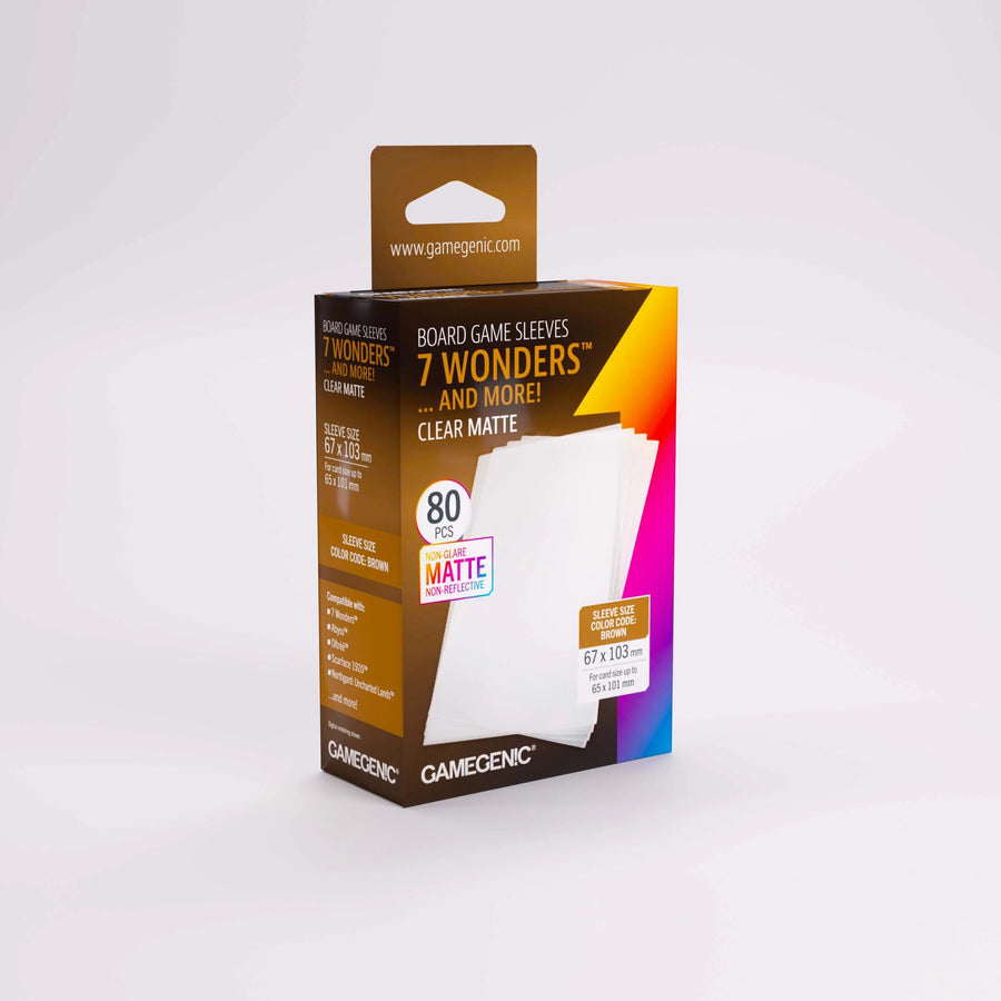 GameGenic 7 Wonders Matte Board Game Sleeves 65x101mm