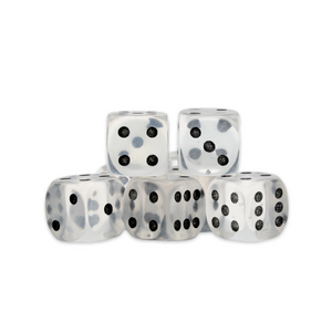 Gemstone Dice 15mm D6 (8)(multiple colors)