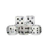 Gemstone Dice 15mm D6 (8)(multiple colors)