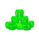 Gemstone Dice 15mm D6 (8)(multiple colors)