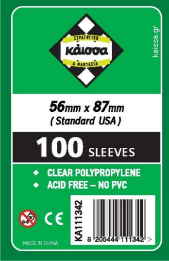 KAISSA Sleeves 56x87mm (Standard USA)(100ct)