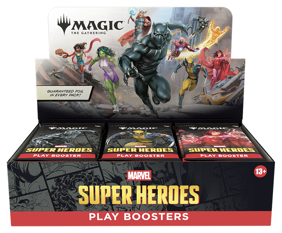 Magic: The Gathering - Marvel Super Heroes Play Booster Display