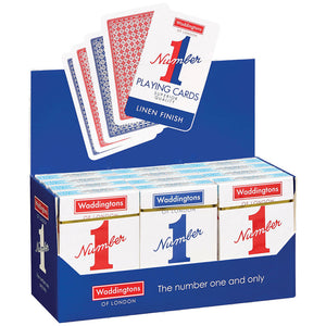 Waddingtons "Number 1" Playing Cards (Poker, Go Fish, etc) - Red and Blue