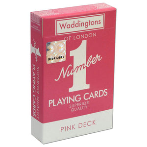 Waddingtons "Number 1" Playing Cards (Poker, Go Fish, etc) - Pink