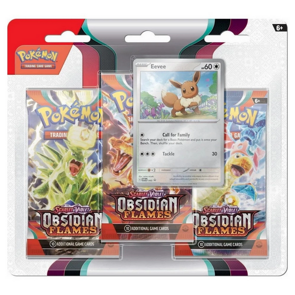Pokémon TCG: Scarlet & Violet - Obsidian Flames 3-Pack Blister (Multiple)