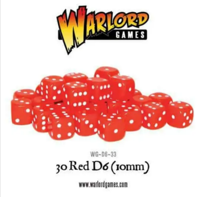 Spot Dice 10mm D6 (30)(multiple colors)