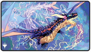 Ultra Pro - Tarkir Dragonstorm Neriv, Heart of the Storm Black Stitched Playmat for Magic: The Gathering