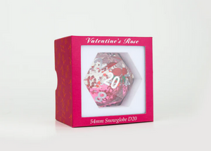 Sirius Dice Valentine Rose 54mm snowglobe D20