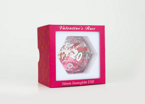 Sirius Dice Valentine Rose 54mm snowglobe D20