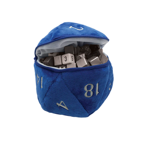 D20 Plush Dice Bag Blue