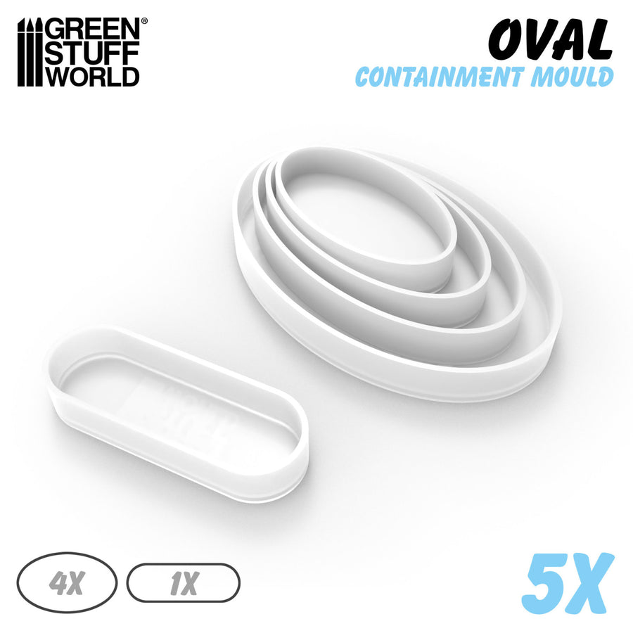 Green Stuff World - Containment Molds for Oval Bases