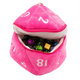 D20 Plush Dice Bag Hot Pink