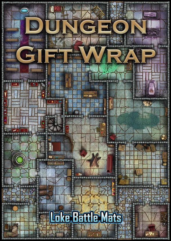 Dungeon Gift Wrap (pack of 6-sheets with tags)