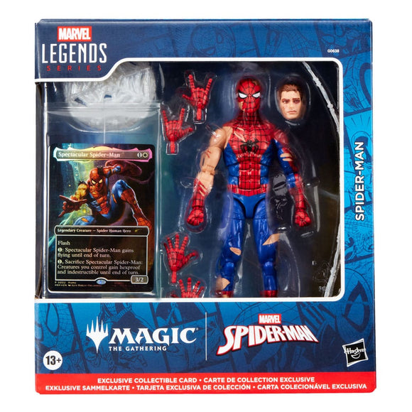 Marvel Legends Magic: The Gathering Action Figure Battle-Damaged Spider-Man 15 cm (plus Exclusive Foil Card)