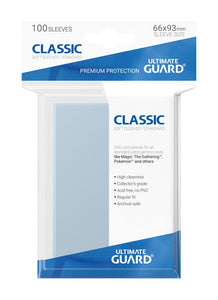 Ultimate Guard Classic Soft Sleeves Standard Size Transparent (100)