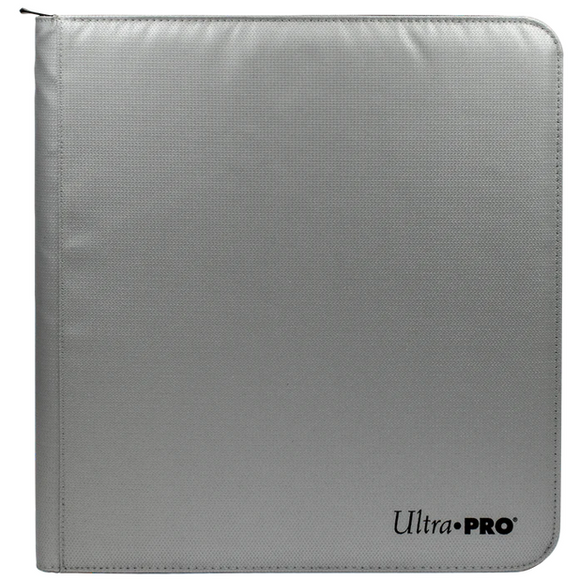 Ultra Pro Silver 12-Pocket Zippered PRO-Binder: Made With Fire Resistant Materials