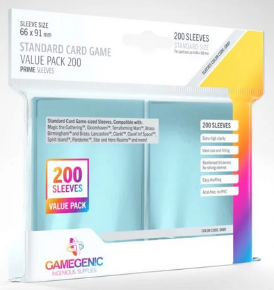 GameGenic Standard Card Game Value Pack 200 (Clear)