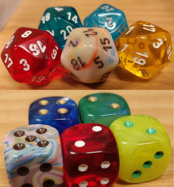 Lösa Tärningar D6, D10 & D20