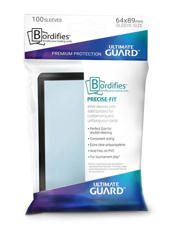 Ultimate Guard Bordifies Precise-Fit Sleeves Standard Size Black (100)