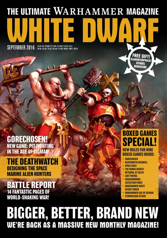 White Dwarf September 2016 inkl. Slaughterpriest figur